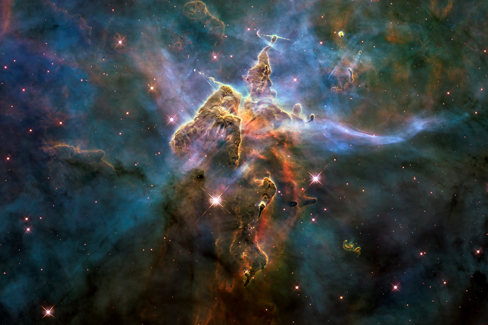 Mystic Mountain, a star-forming region in the Carina Nebula