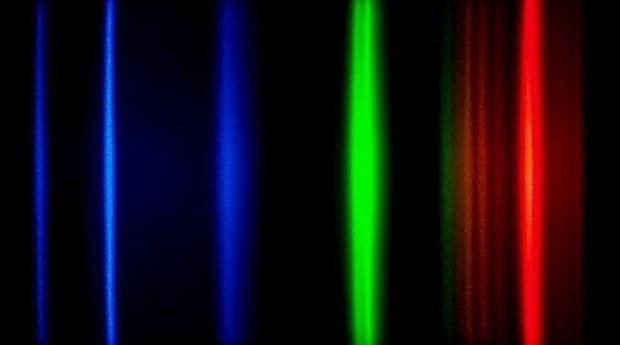 photo of spectral lines (emission lines)